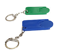 Acrylic key rings with trolley coin