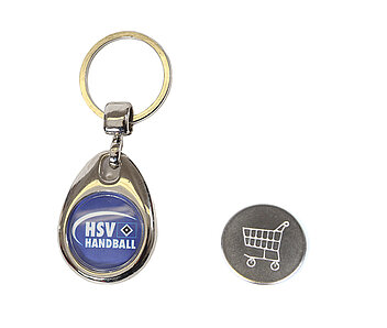 Bild Metal key ring with trolley coin