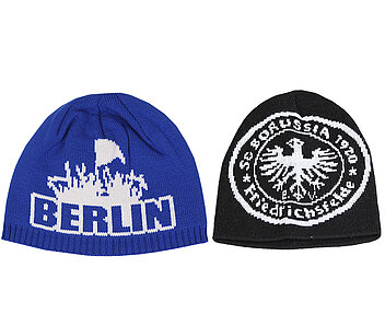 Bild Beanies with knitted patterns