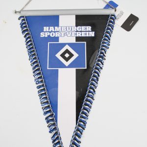 Ligawimpel des Hamburger Sport-Vereins mit blau-weißen Farben und einem schwarzen Diamanten.