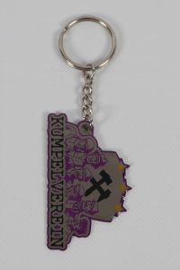 Schlüsselanhänger mit dem Schriftzug Kumpelverein und einem Symbol eines Hammers.