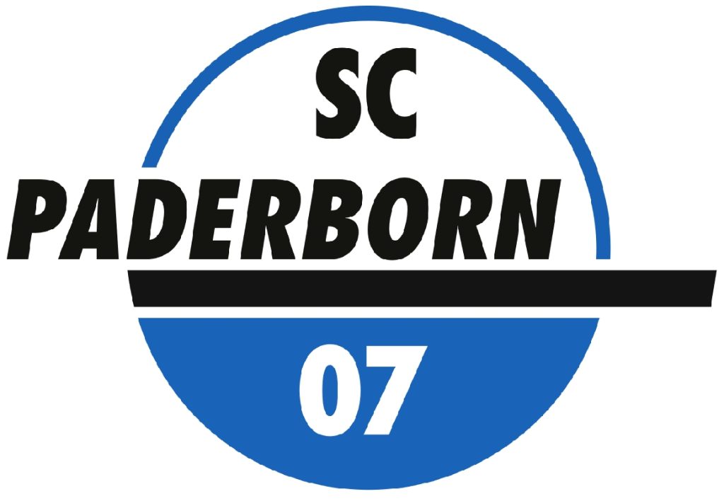 Logo des SC Paderborn 07 in Blau und Schwarz mit der Jahreszahl 07.