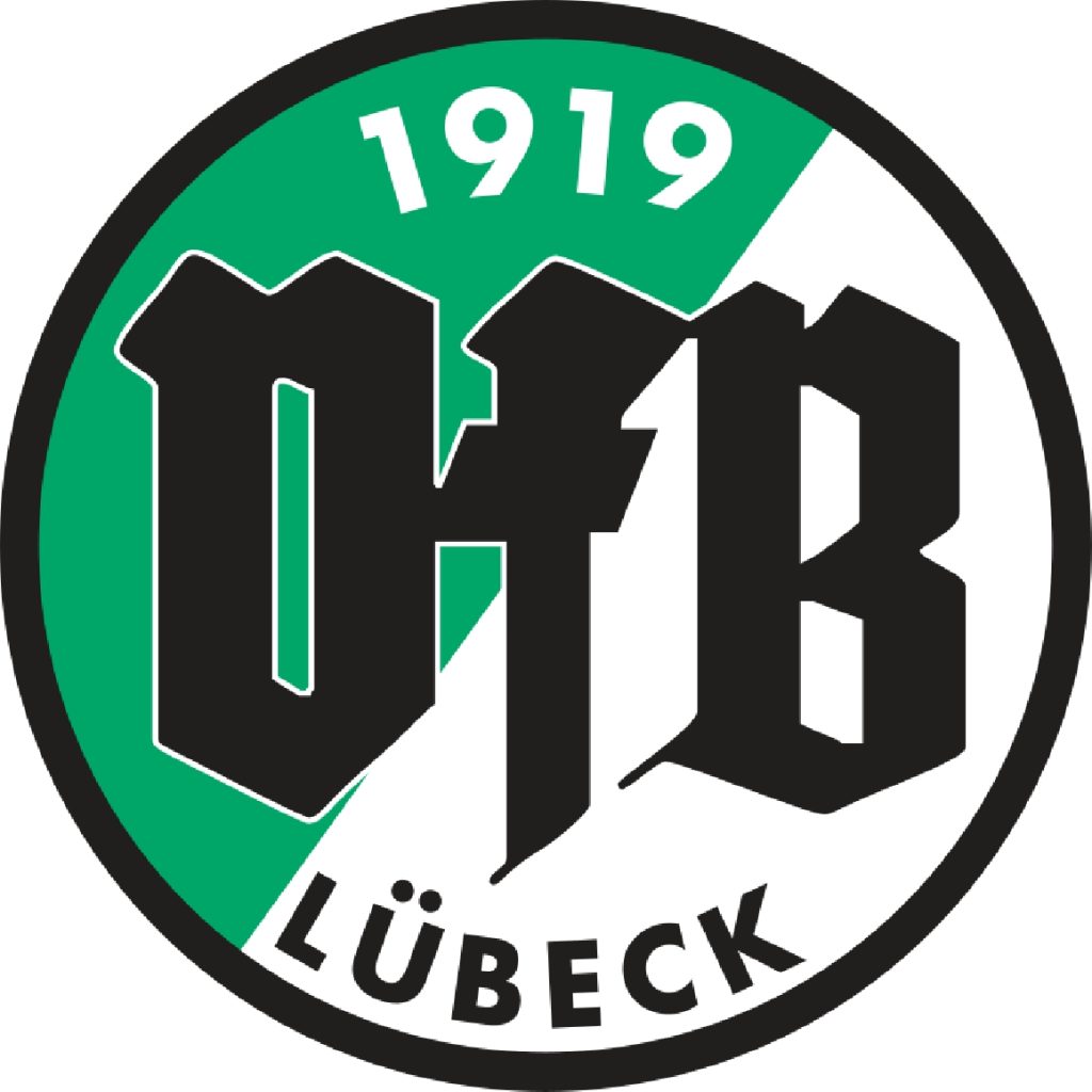 Vereinslogo von VfB Lübeck mit den Jahreszahlen 1919 und den Farben grün und schwarz.